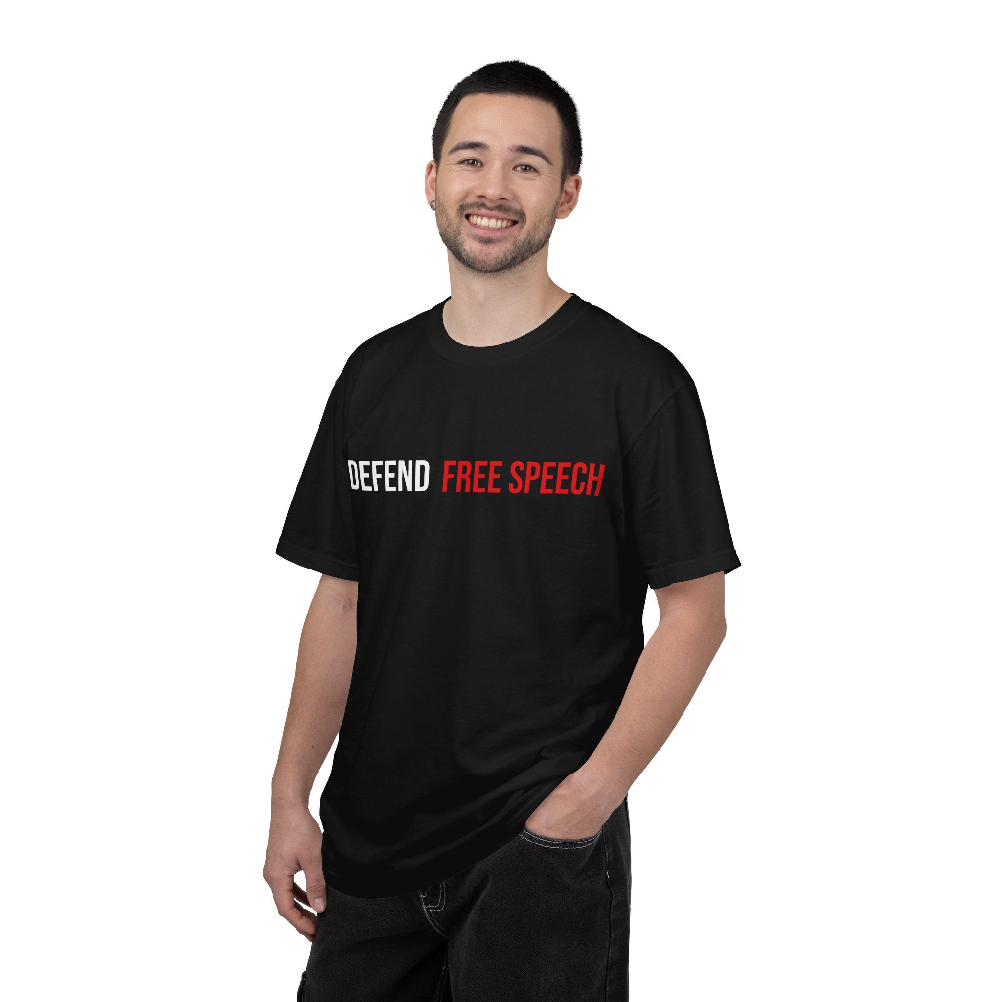 DEFEND FREE SPEECH Graphic T-Shirt — Bold Statement Tee